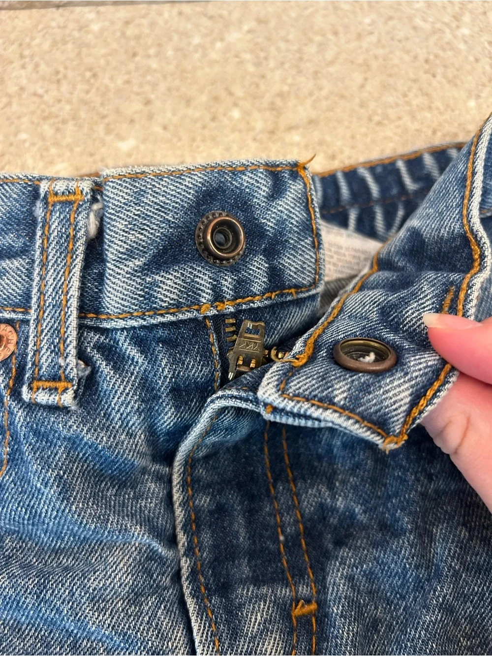 Vintage 90s Jordache Kids Denim Jeans Medium Acid Wash Straight Leg